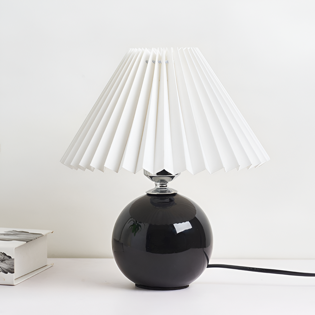 Lámpara Mesa Cerámica Minimalista - Plisada