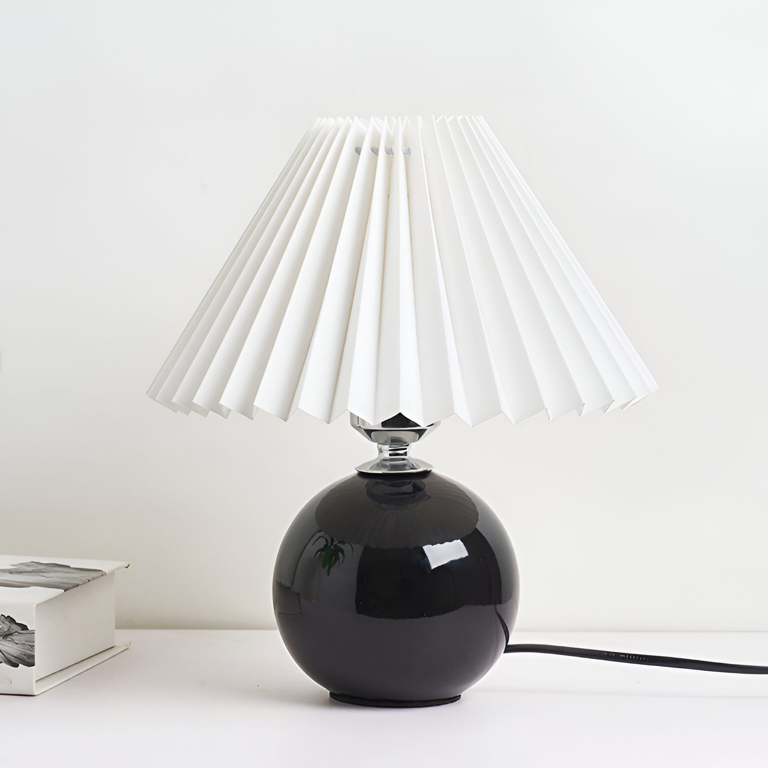 Lámpara Mesa Cerámica Minimalista - Plisada