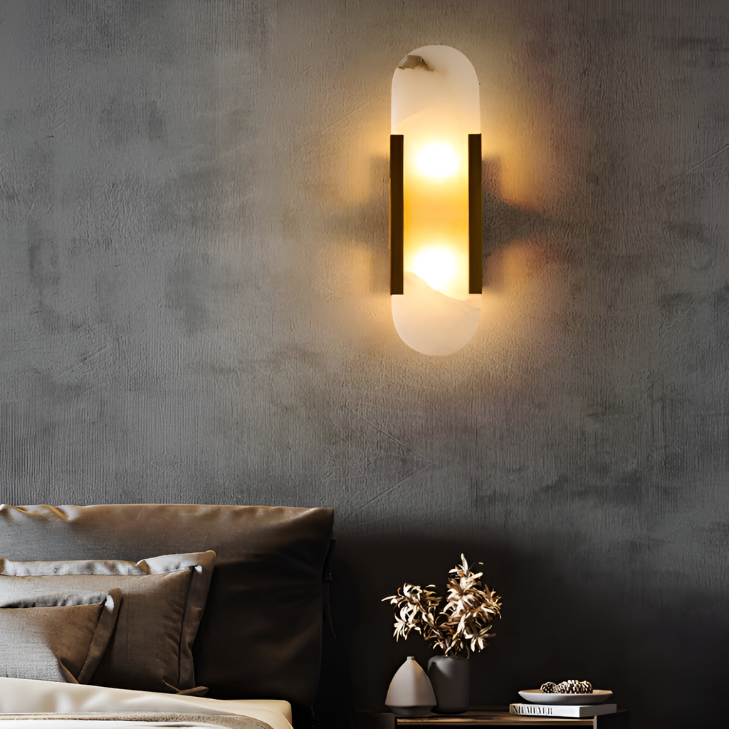 Aplique de Pared Alargado Minimalista - Alabastro