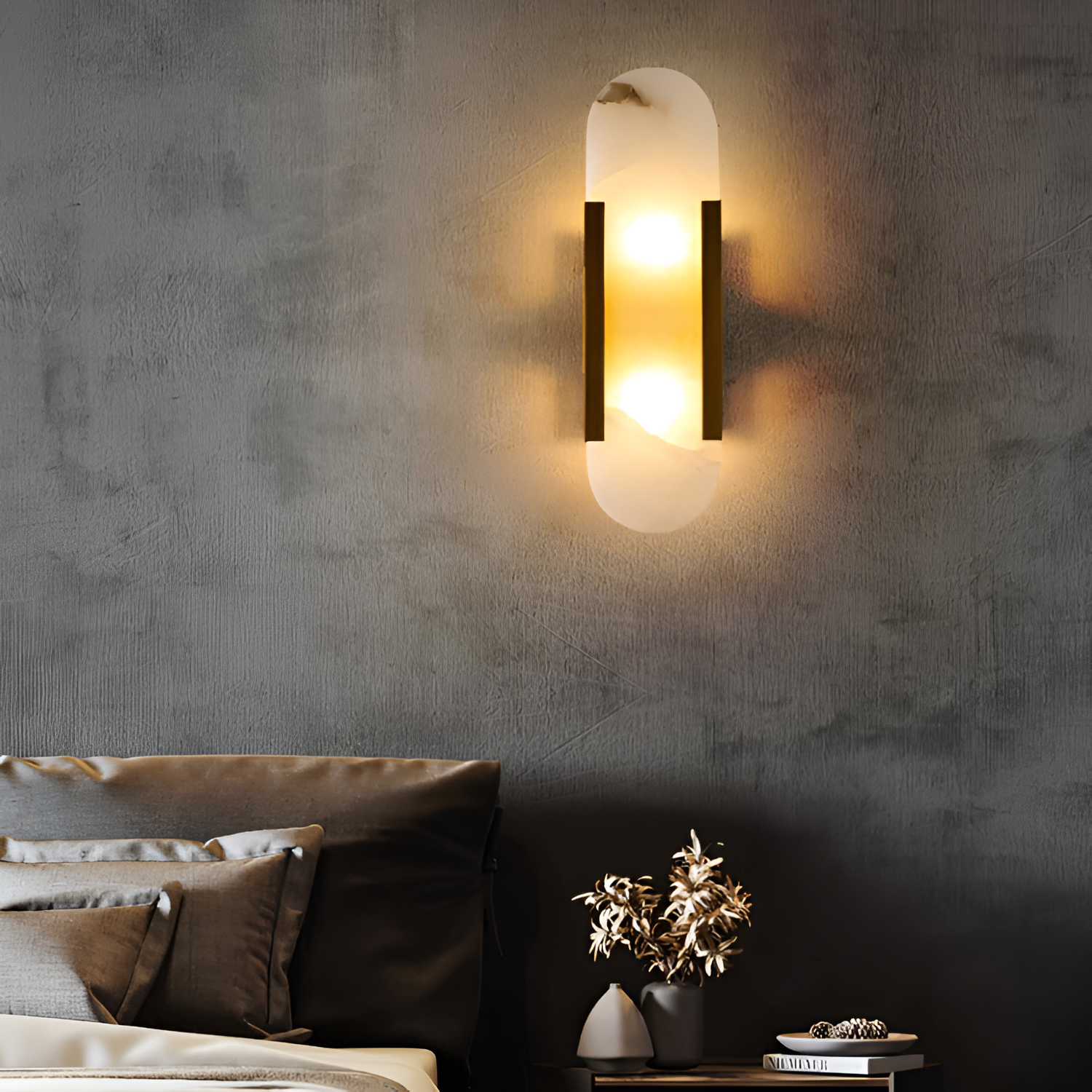 Aplique de Pared Alargado Minimalista - Alabastro