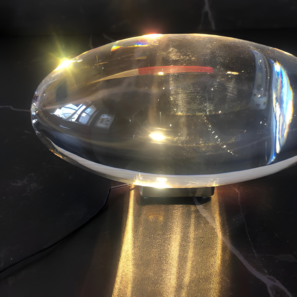 Lámpara Mesa Cristal Minimalista - Escultórica