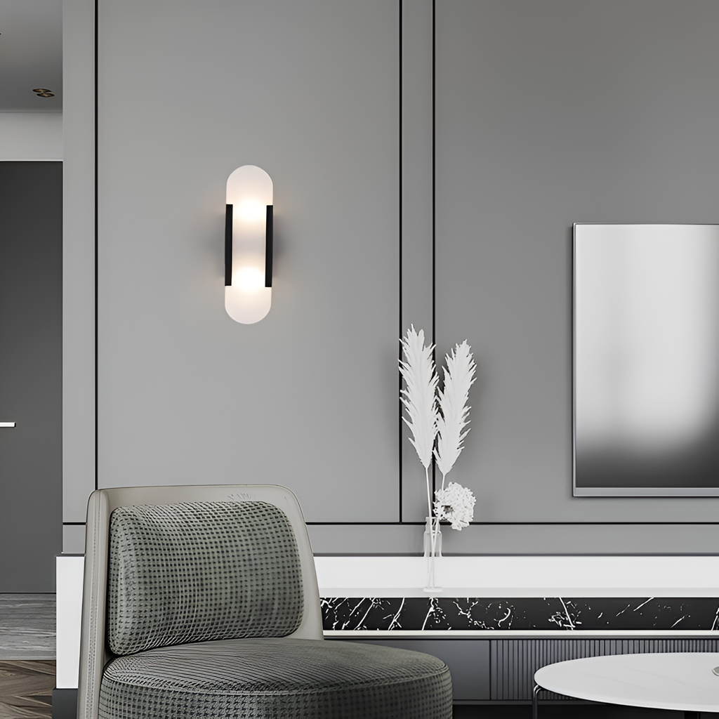 Aplique de Pared Alargado Minimalista - Alabastro