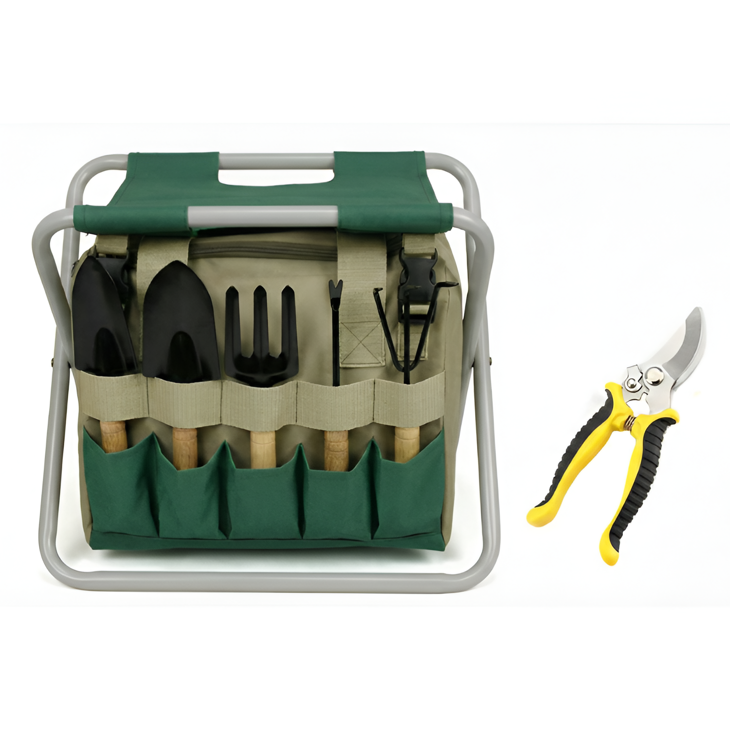 Taburete Plegable Portátil de Jardín - Bolsa Desmontable