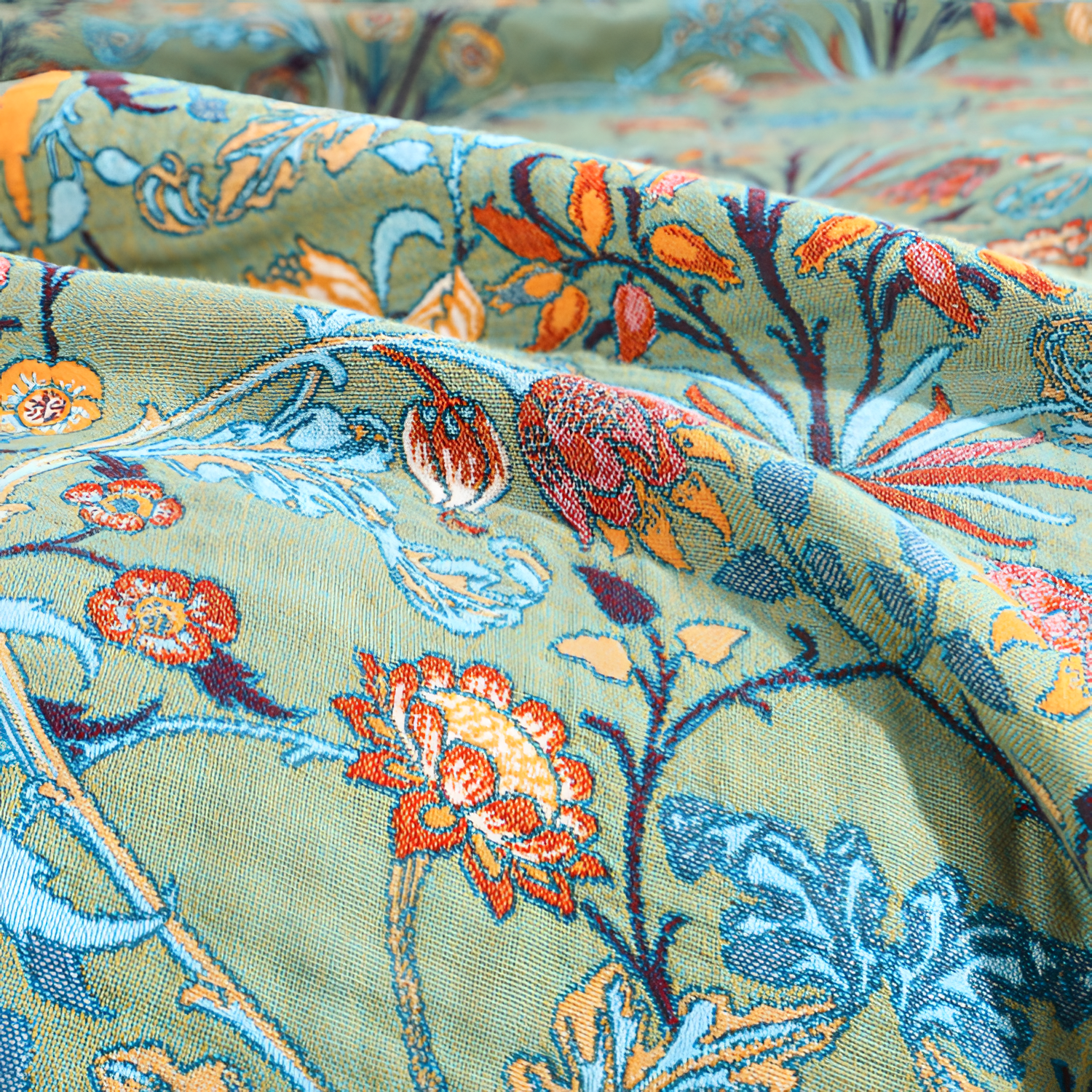 Cubrecama Floral - Manta Reversible de Estilo Tapiz