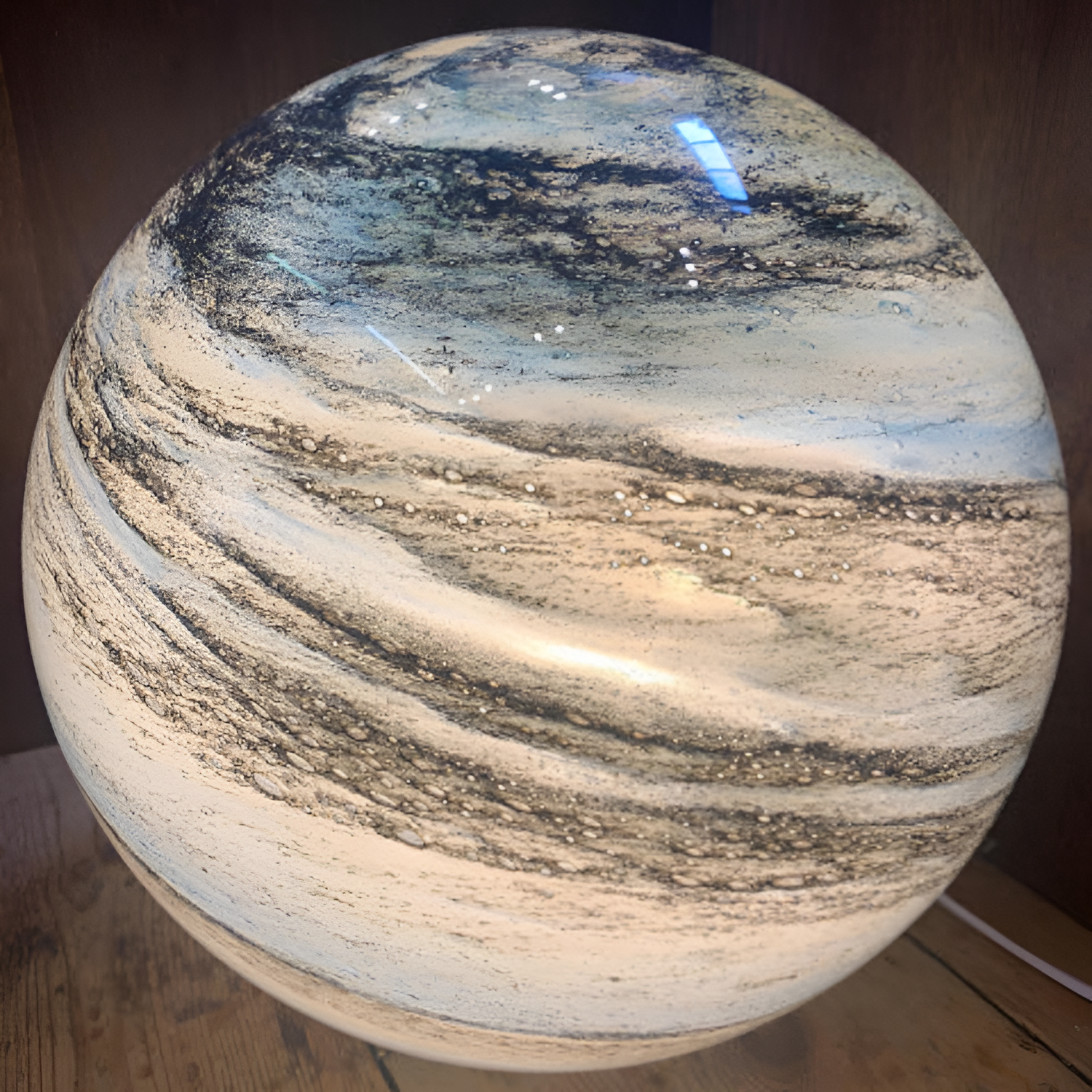 Lámpara de Mesa Celestial de Vidrio Soplado - Cableada