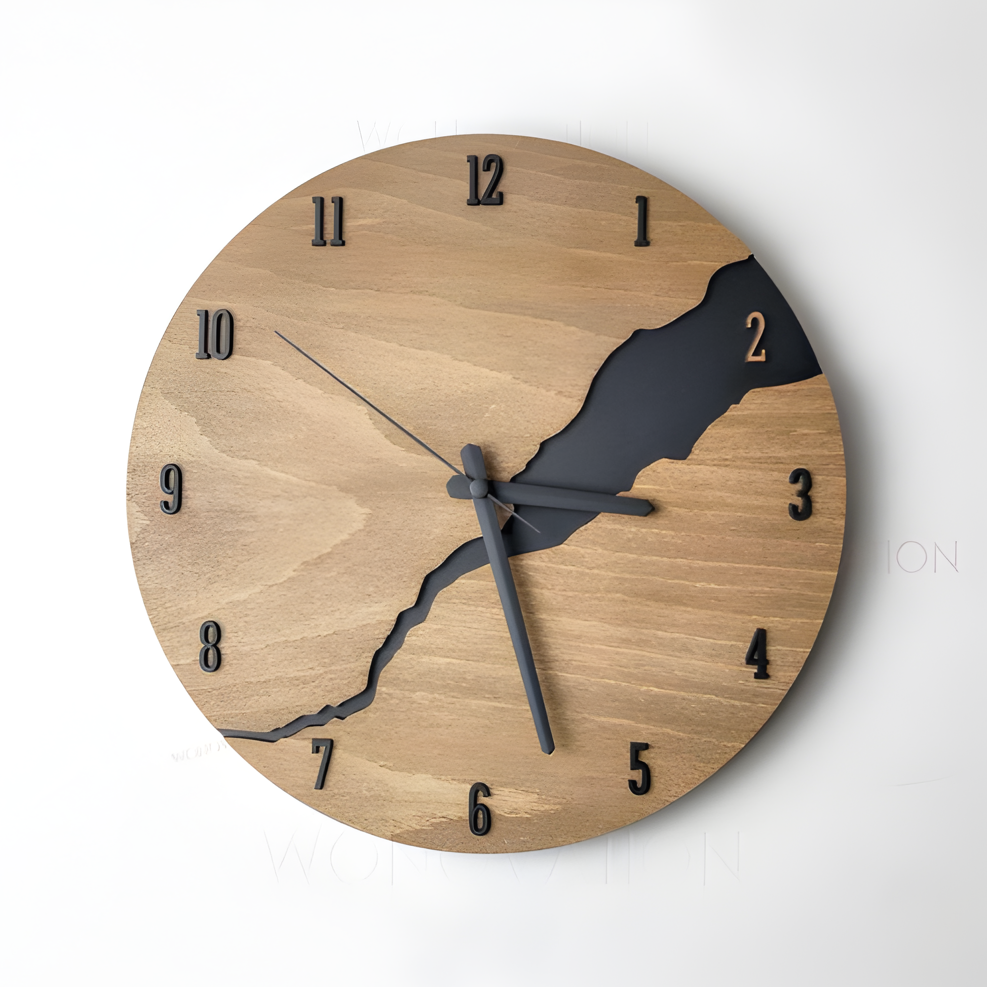 Reloj De Pared Rústico Y Minimalista - Diseño Abstracto