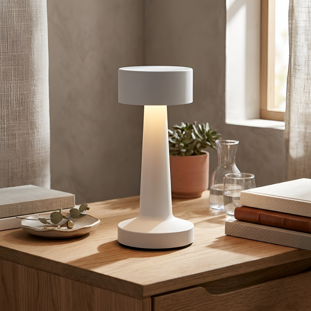 Lámpara de Escritorio LED Portátil – Lámpara de Aluminio Recargable
