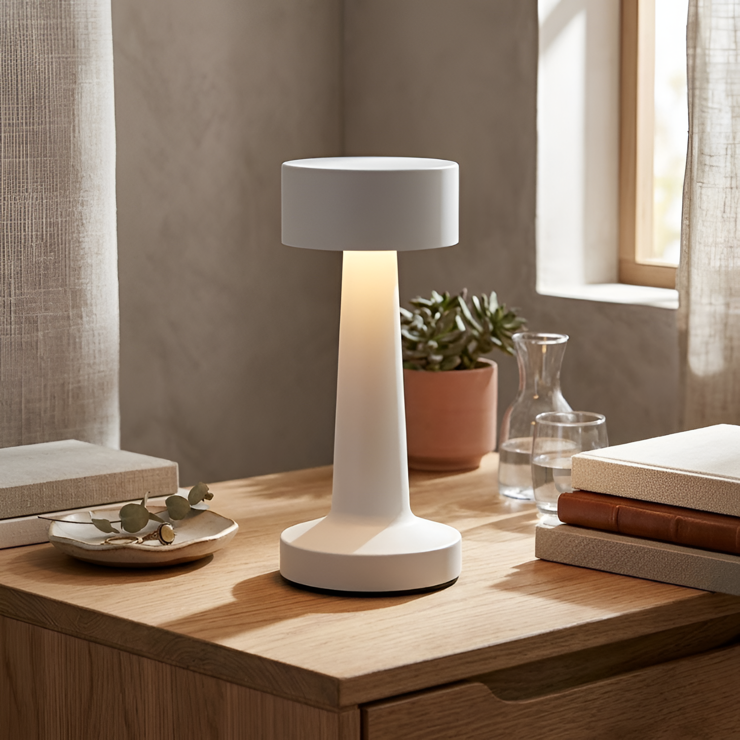 Lámpara de Escritorio LED Portátil – Lámpara de Aluminio Recargable