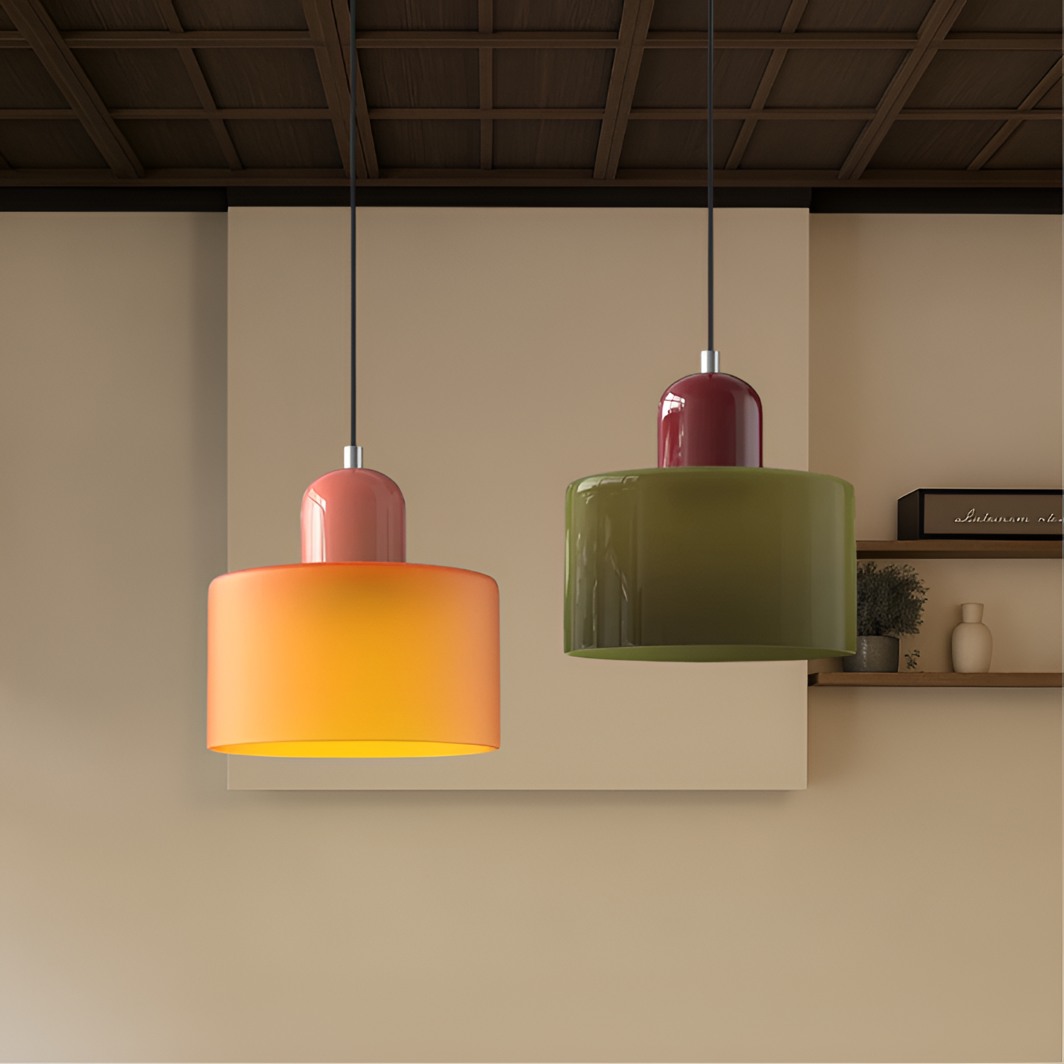 Lámpara Colgante Bicolor Moderna - Luz de Techo Minimalista