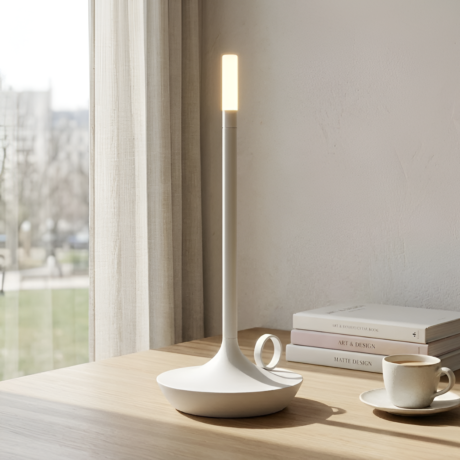 Lámpara de Mesa Cilíndrica – Lámpara Portátil LED