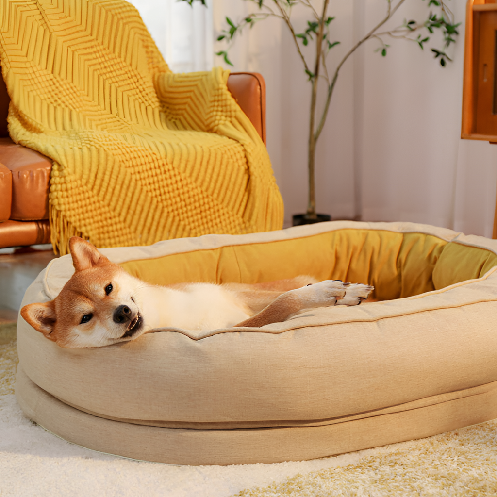 Cama Nido de Felpa para Mascotas - Relajante