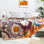 Manta de algodón estilo boho – Multicolor
