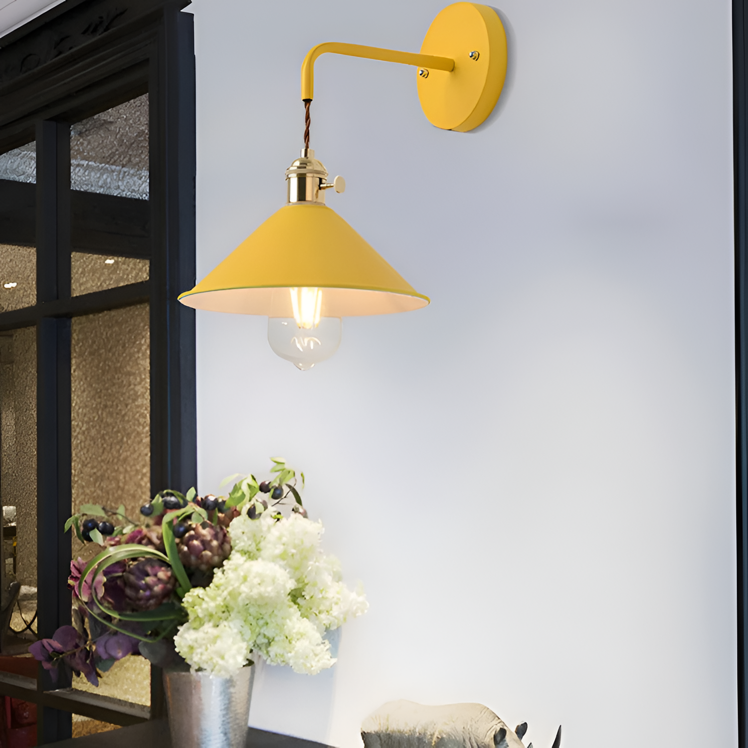 Aplique Pared Industrial Retro - Cable Trenzado