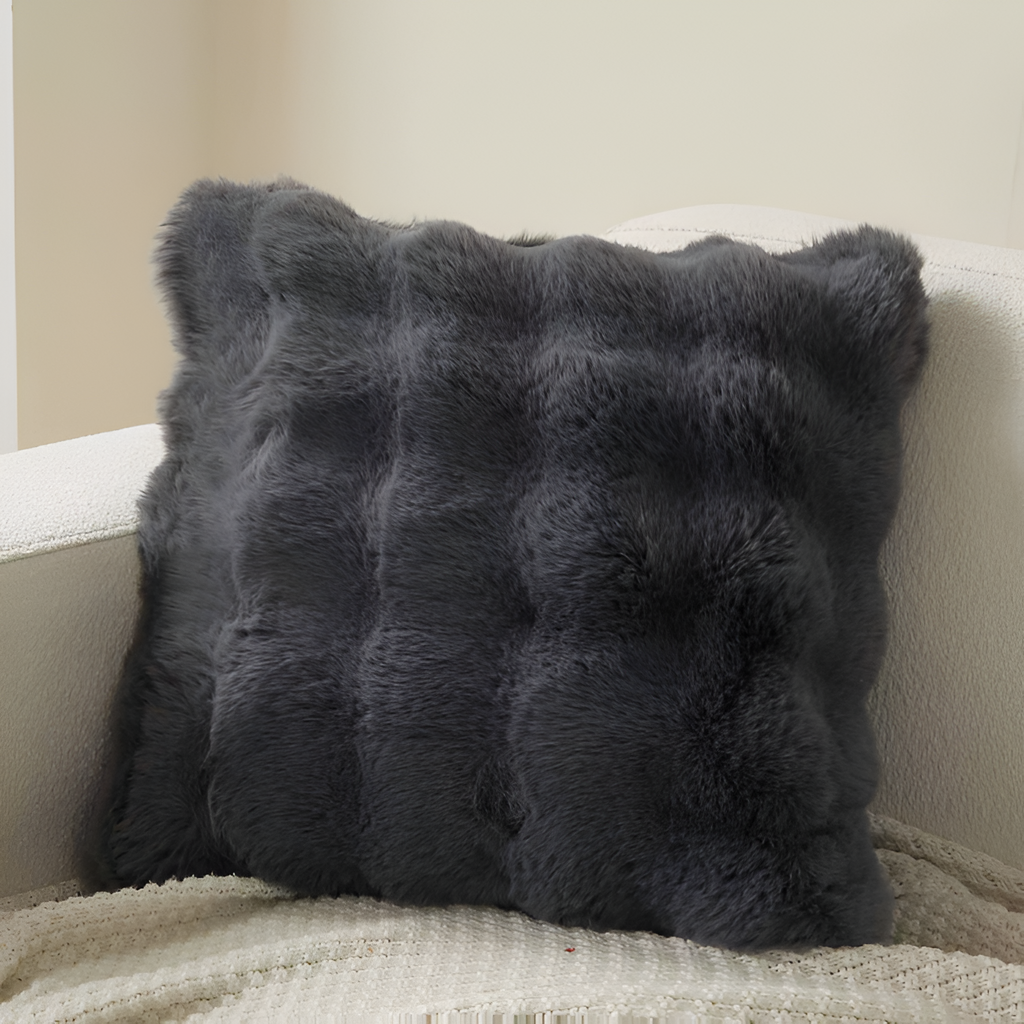Cojín Decorativo con Relieve - Estilo Neutro Estriado