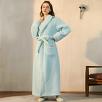 Bata Larga con Ribete de Contraste - Ropa de Dormir Unisex