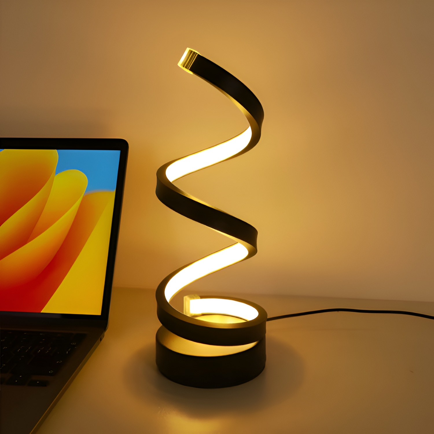 Lámpara Espiral Atenuable Minimalista - Cableada