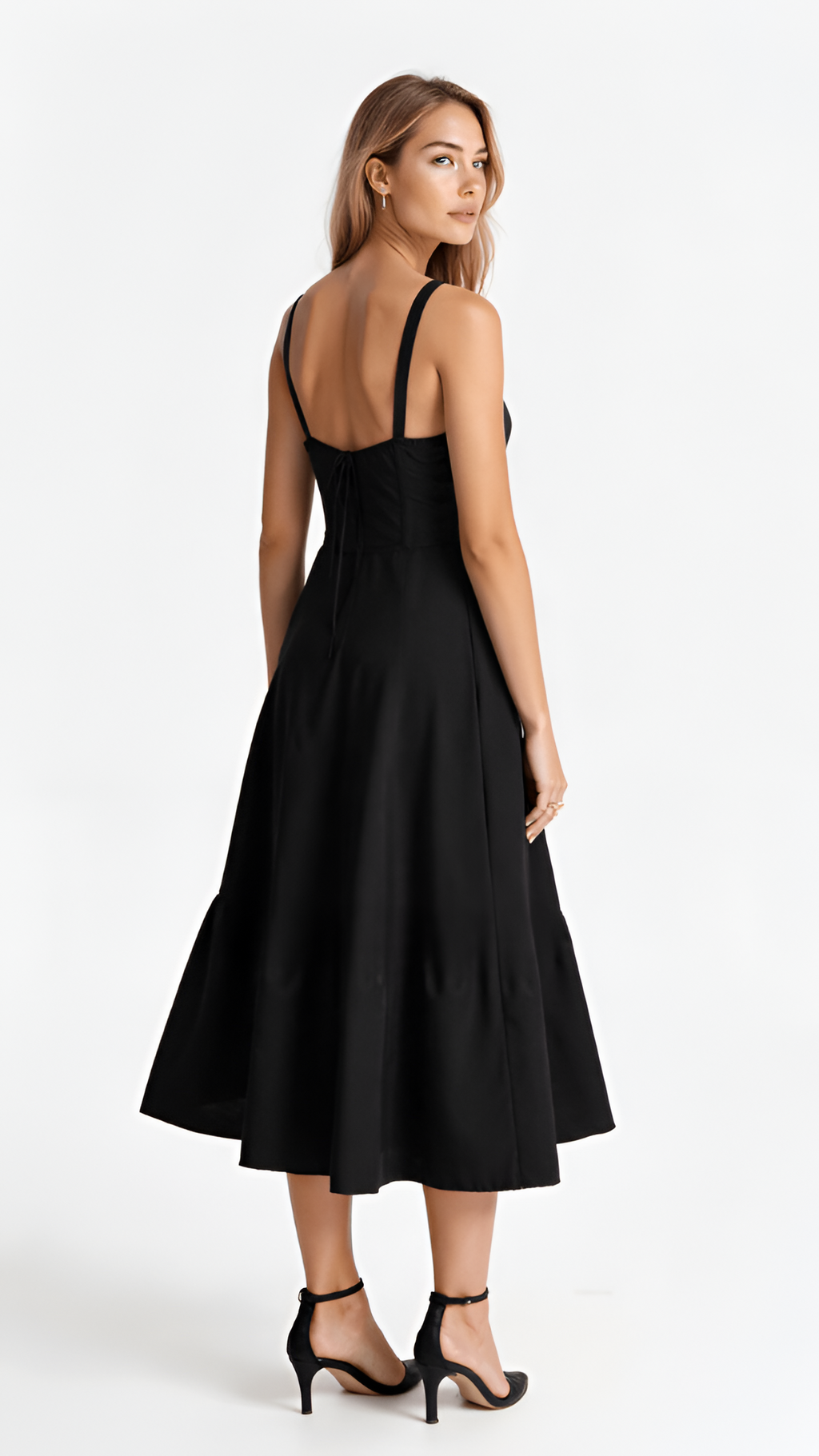Vestido Midi Corte Línea A Para Mujer - Fiesta De Primavera En El Jardín
