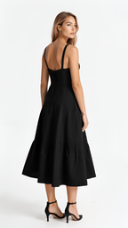 Vestido Midi Corte Línea A Para Mujer - Fiesta De Primavera En El Jardín