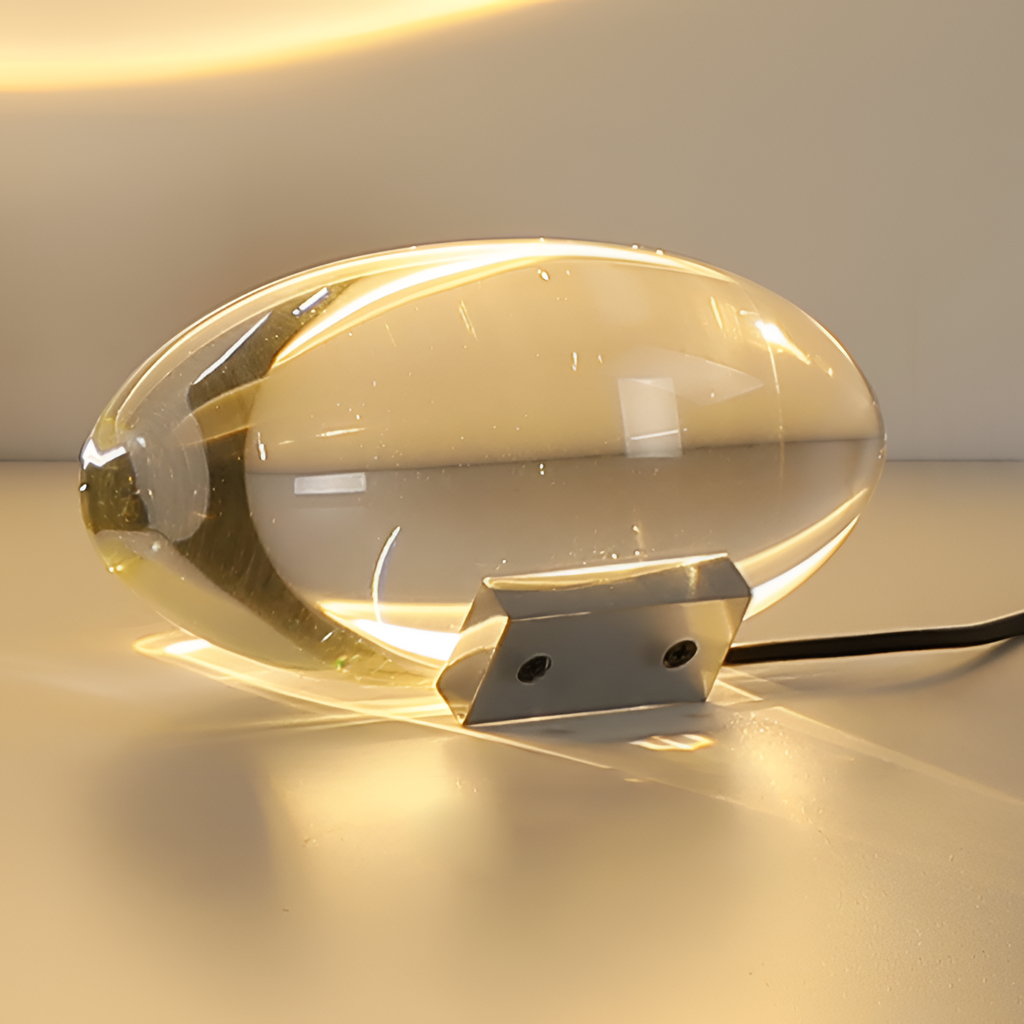 Lámpara Mesa Cristal Minimalista - Escultórica