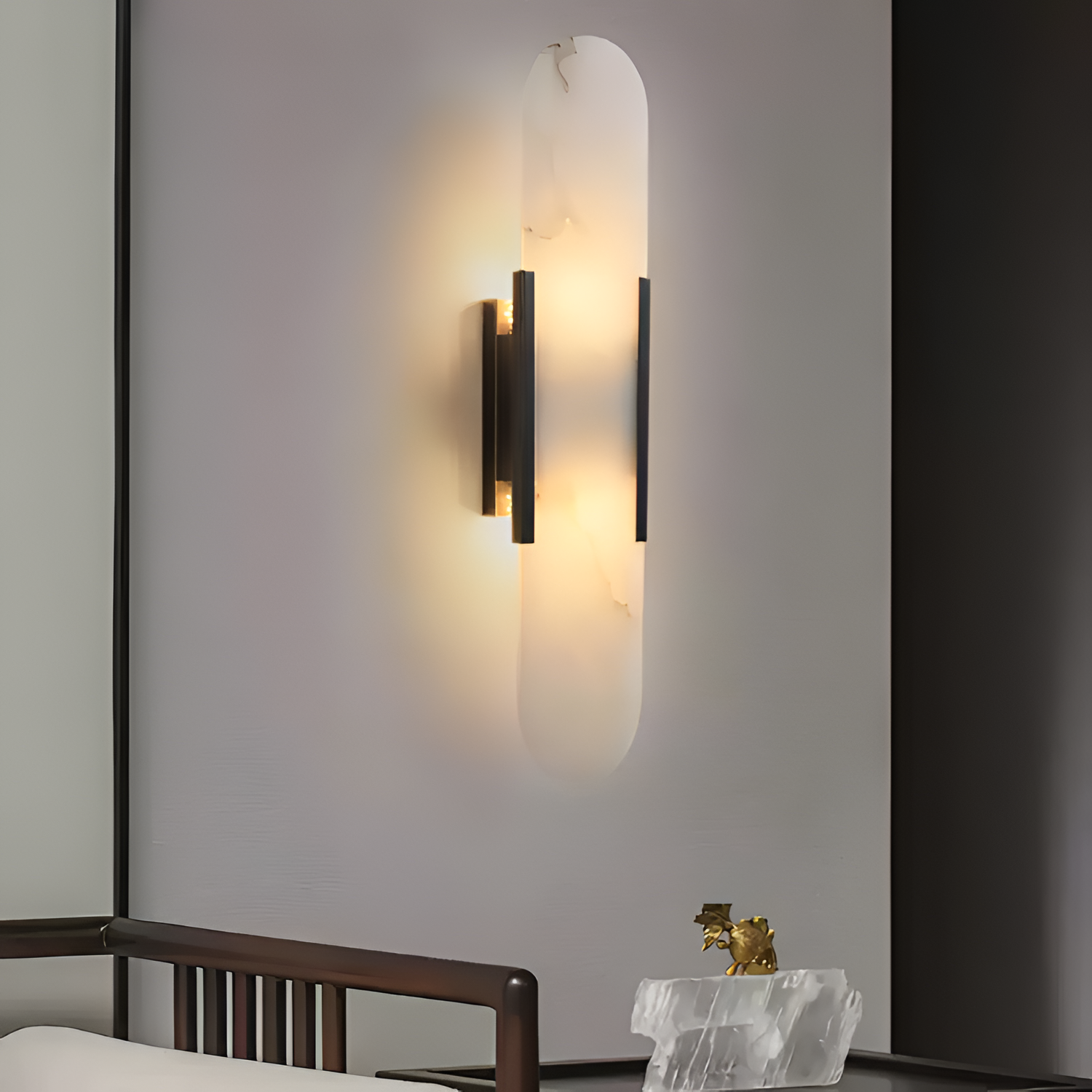 Aplique de Pared Alargado Minimalista - Alabastro