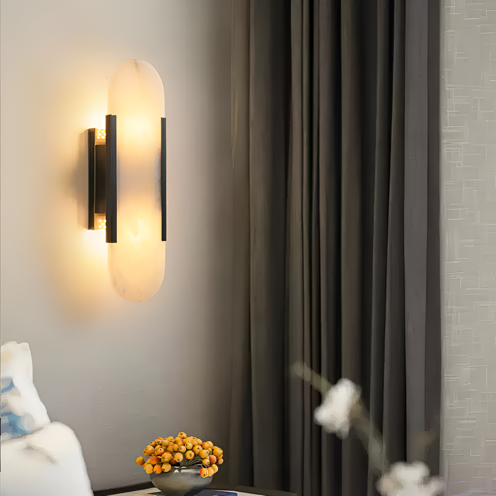 Aplique de Pared Alargado Minimalista - Alabastro