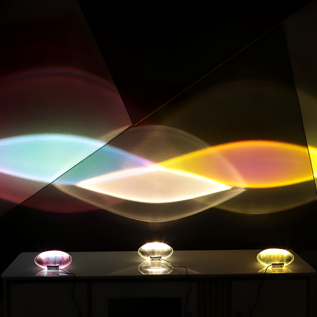 Lámpara Mesa Cristal Minimalista - Escultórica