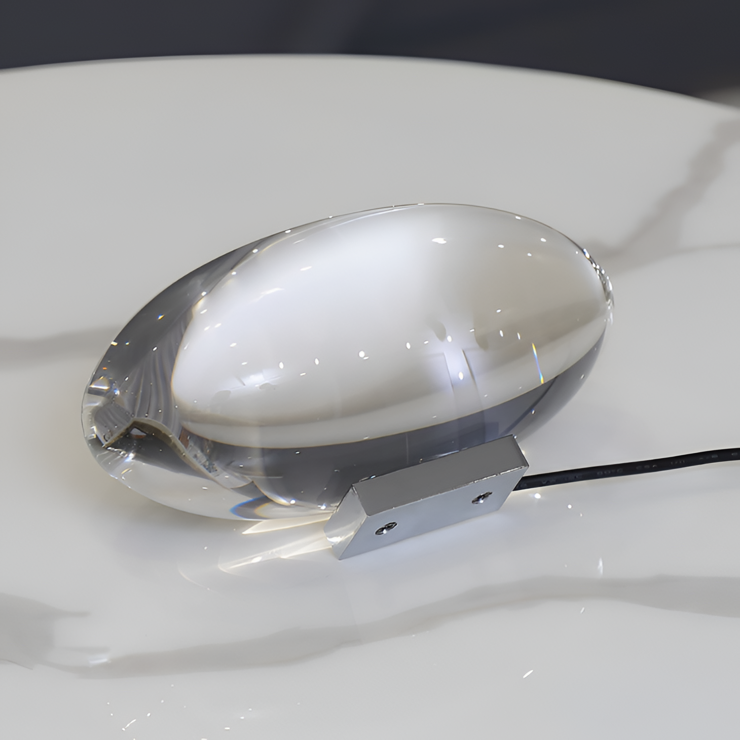 Lámpara Mesa Cristal Minimalista - Escultórica