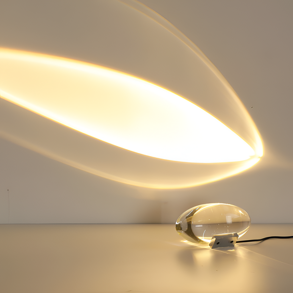 Lámpara Mesa Cristal Minimalista - Escultórica