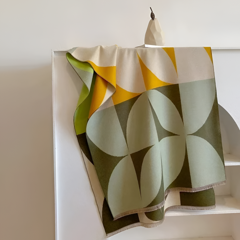 Chal Con Estampado Gráfico Geométrico - Estilo de Capas Diario