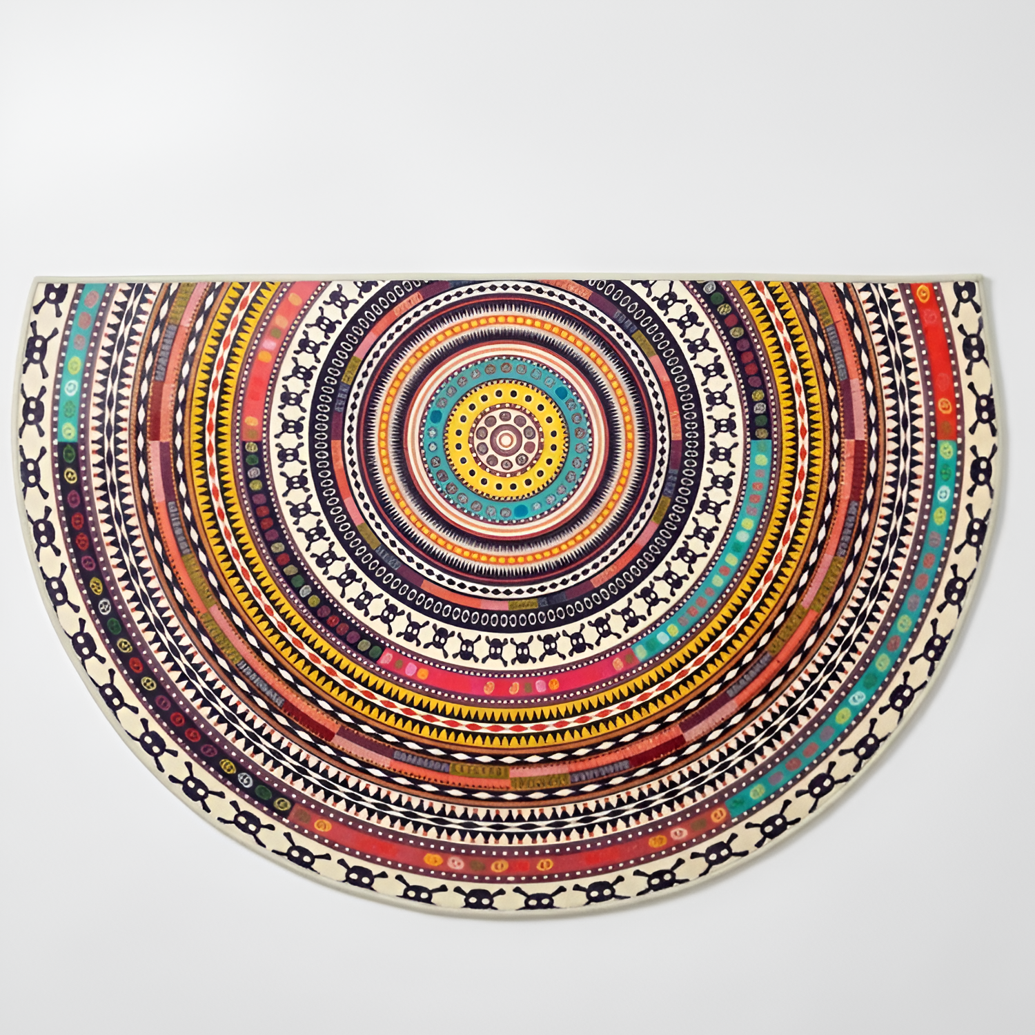 Alfombra Bohemia Mandala – Alfombra Semicircular Decorativa