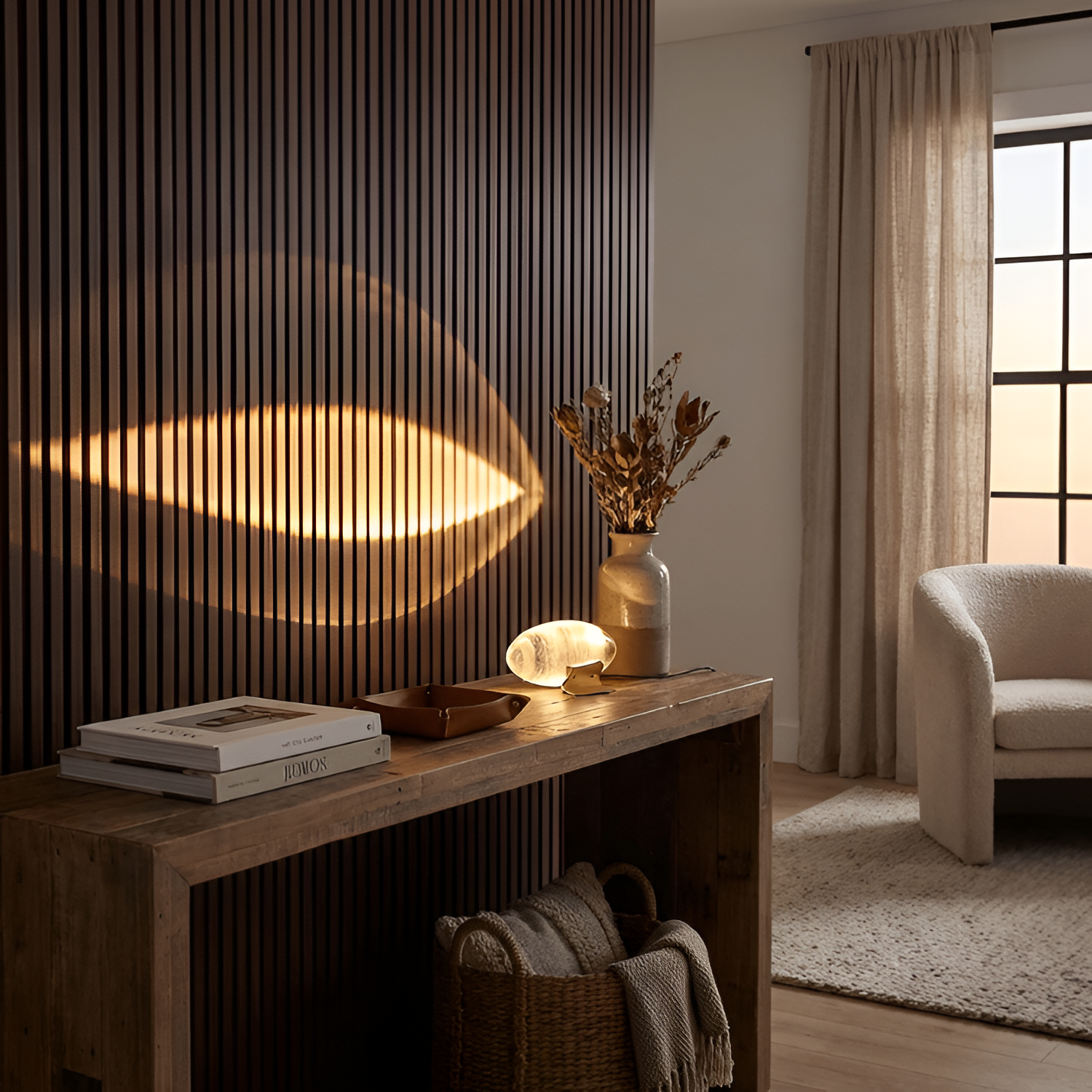 Lámpara Mesa Cristal Minimalista - Escultórica