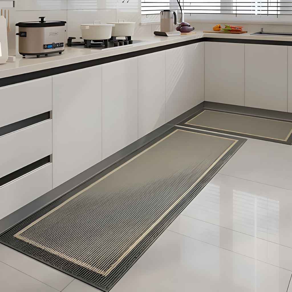 Alfombrilla Cocina Strata - Set Antideslizante Marrón