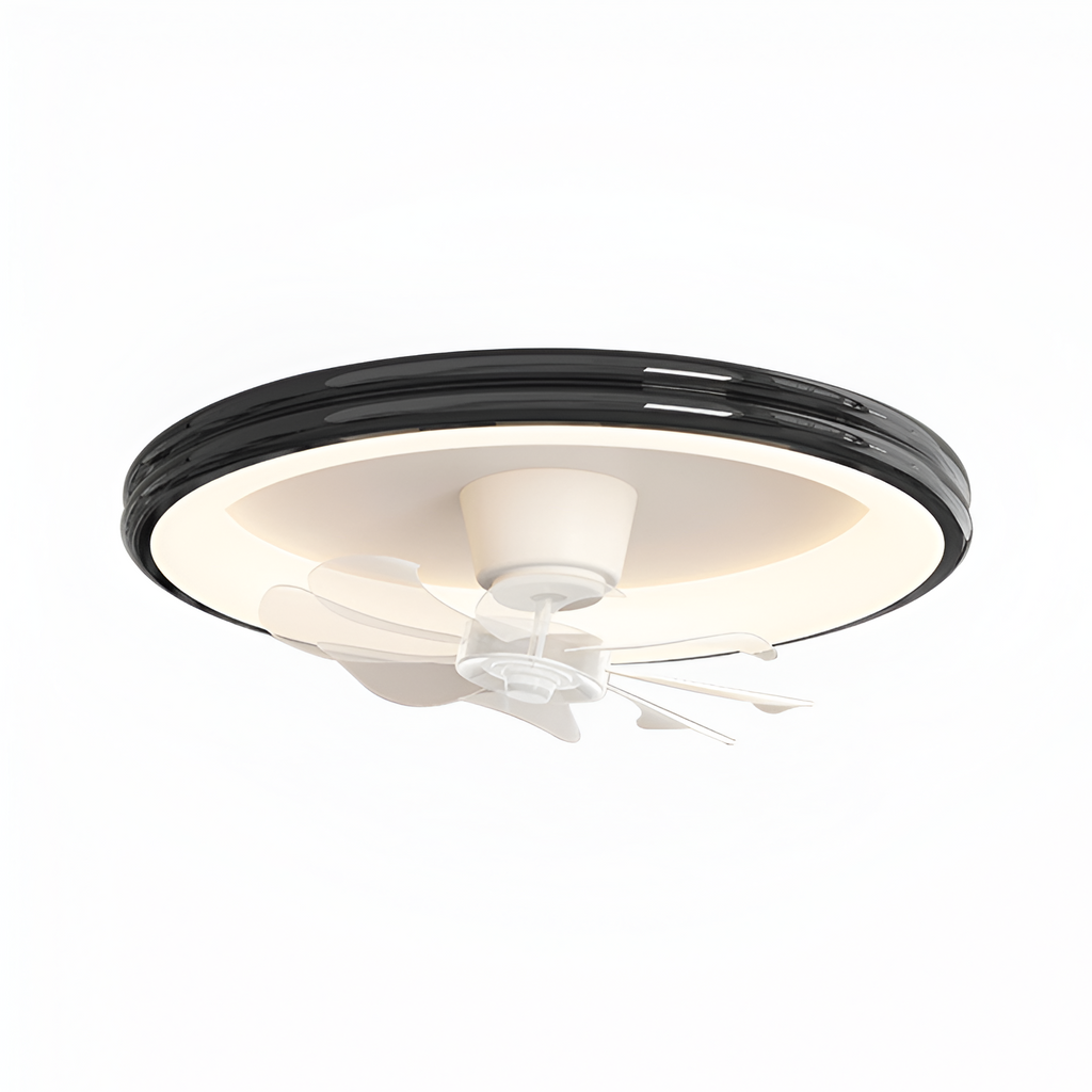 Lámpara Minimalista Con Ventilador De Techo Regulable - Montaje Empotrado