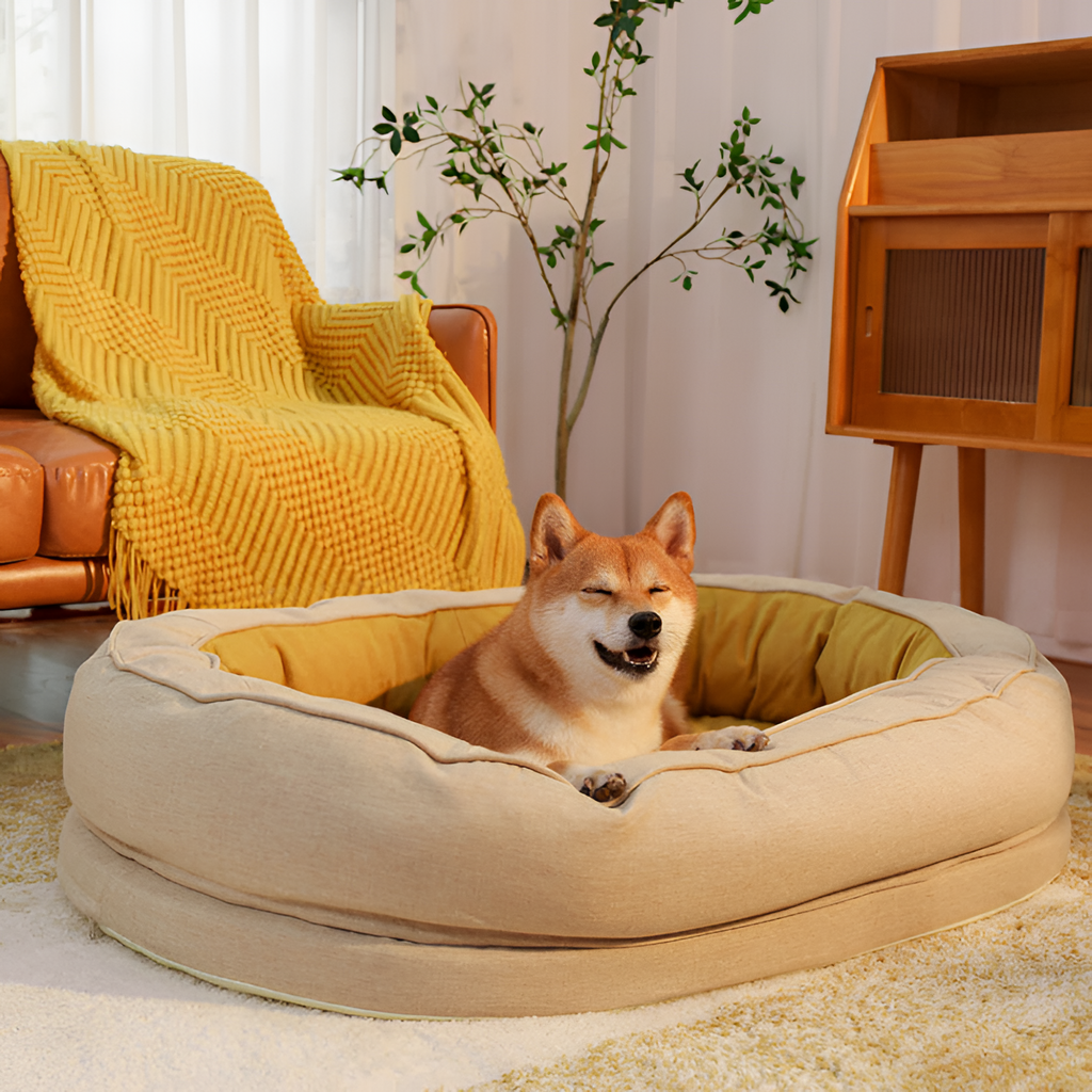Cama Nido de Felpa para Mascotas - Relajante