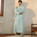 Bata Larga con Ribete de Contraste - Ropa de Dormir Unisex