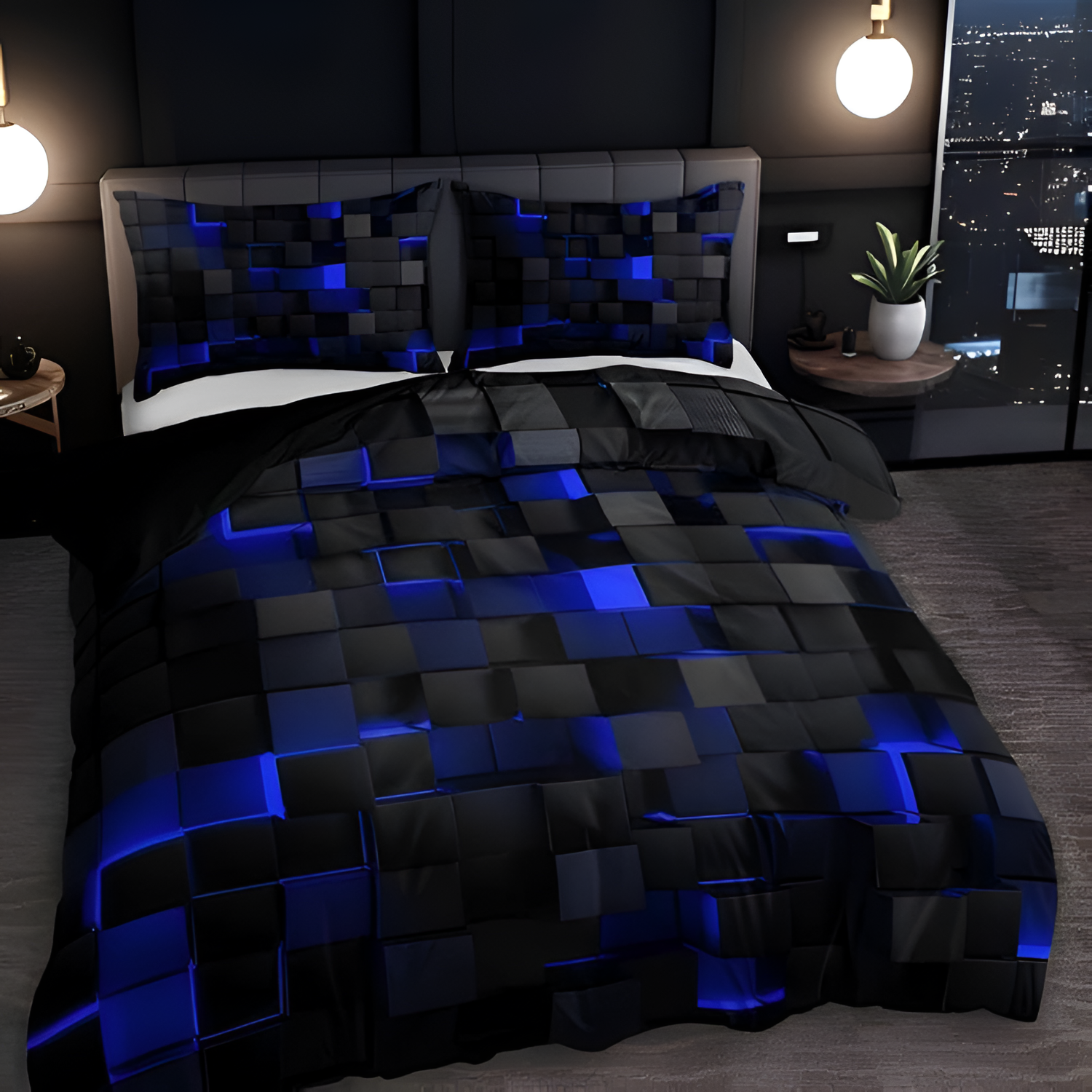 Juego de Cama Cubos 3D Geométricos - Funda Nórdica Moderna