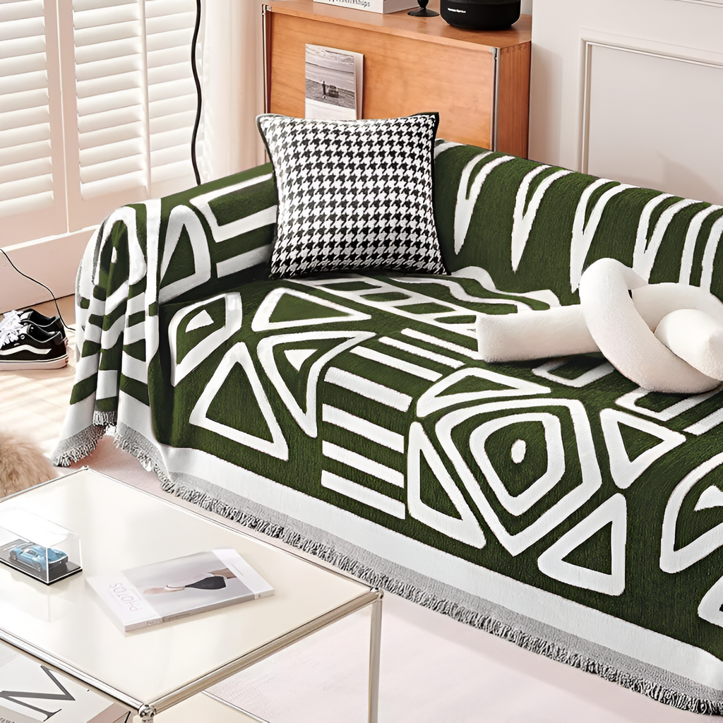 Manta Geométrica para Sofá - Decoración Bohemio