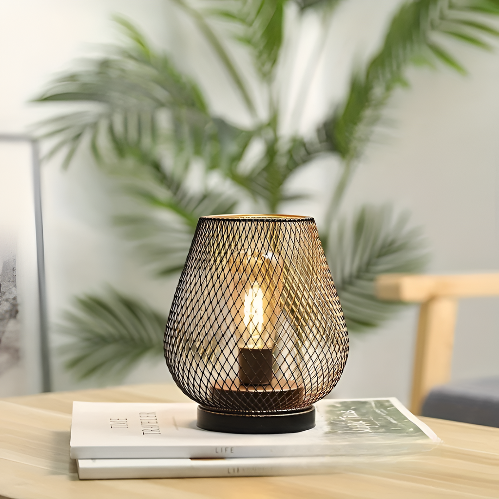 Lámpara Mesa Malla Industrial - Inalámbrica