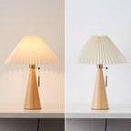 Lámpara de Mesa Plisada Minimalista - Regulable