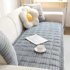 Funda de Sofá de Felpa con Plisado a Mano - Protector para Sillón