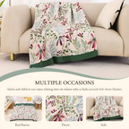 Manta Reversible Wildflower Whisper - Decoración Floral Manta