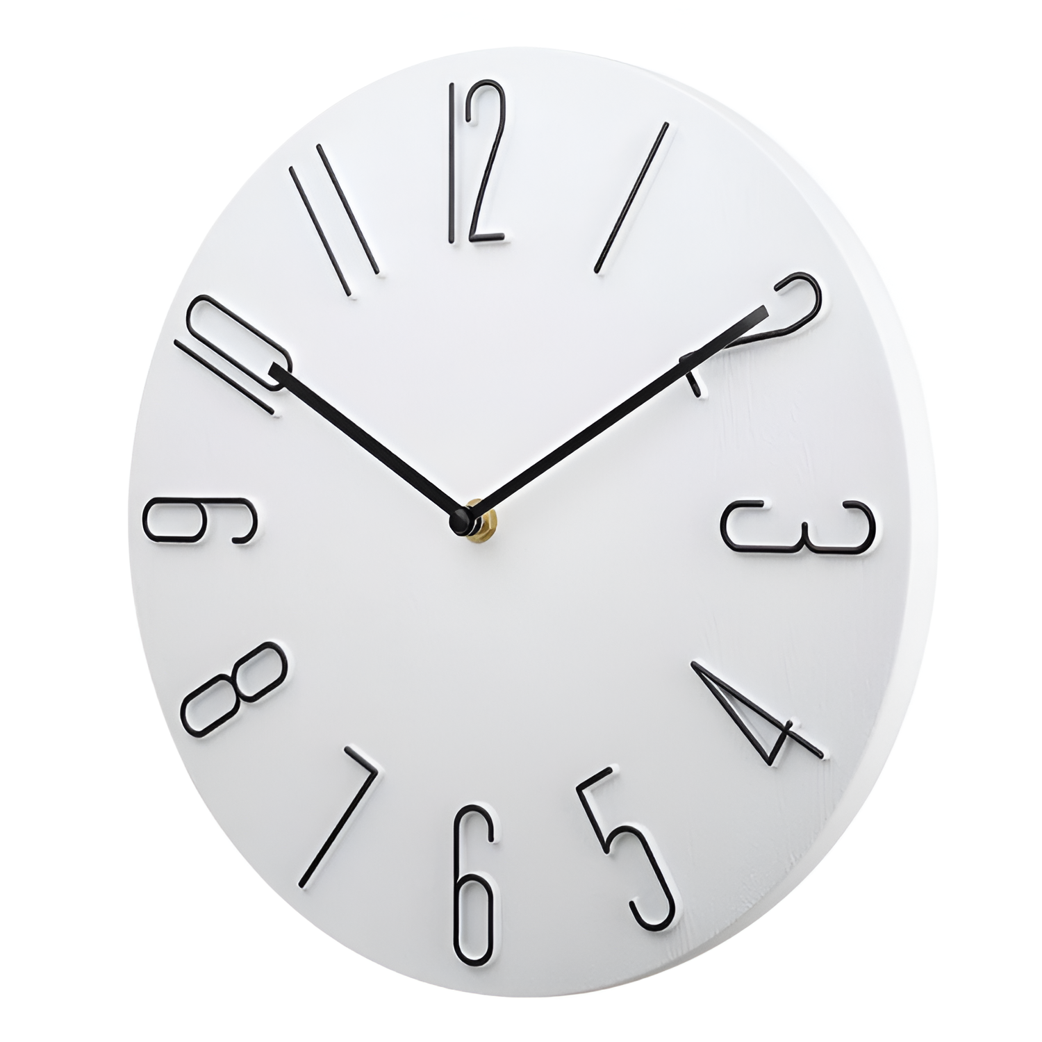 Reloj de Pared Minimalista de Números de Alambre - Silencioso