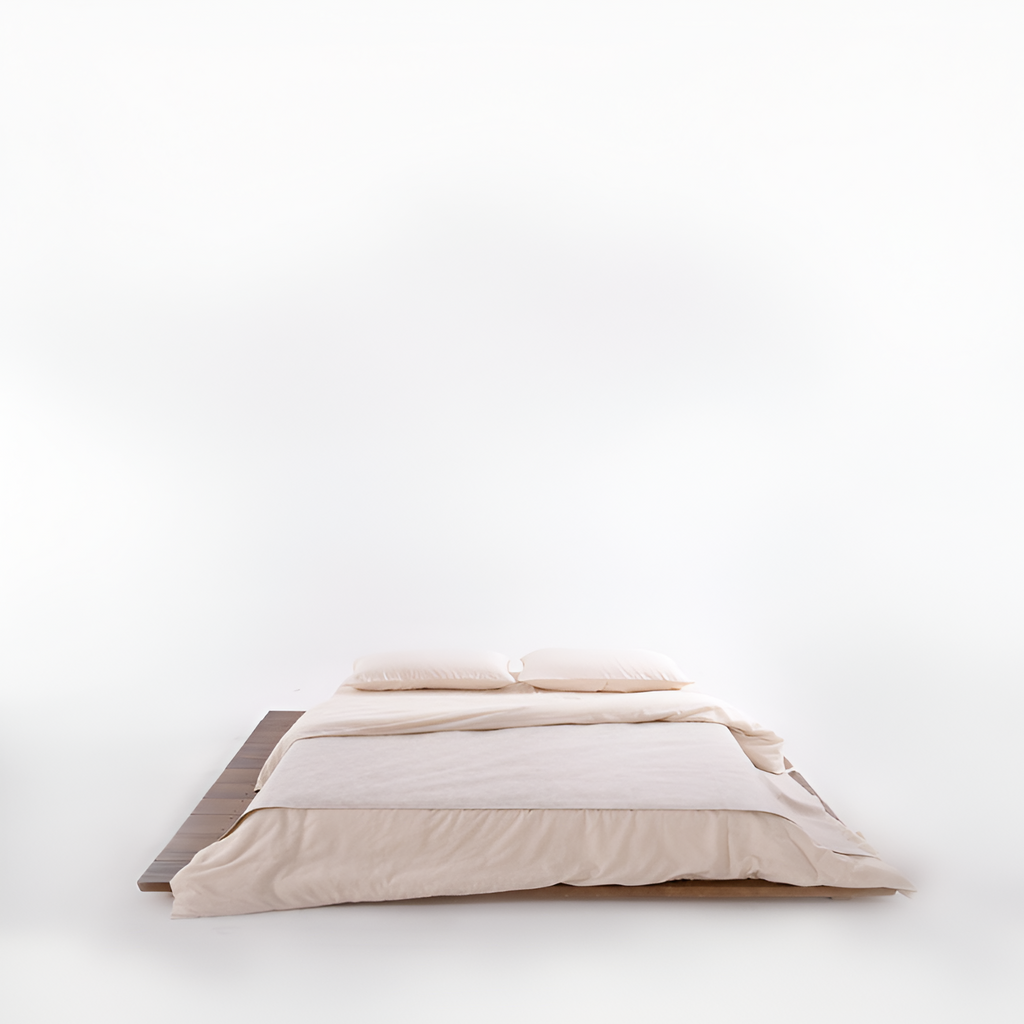 Manta Decorativa - Color Crema y Gris para Cama