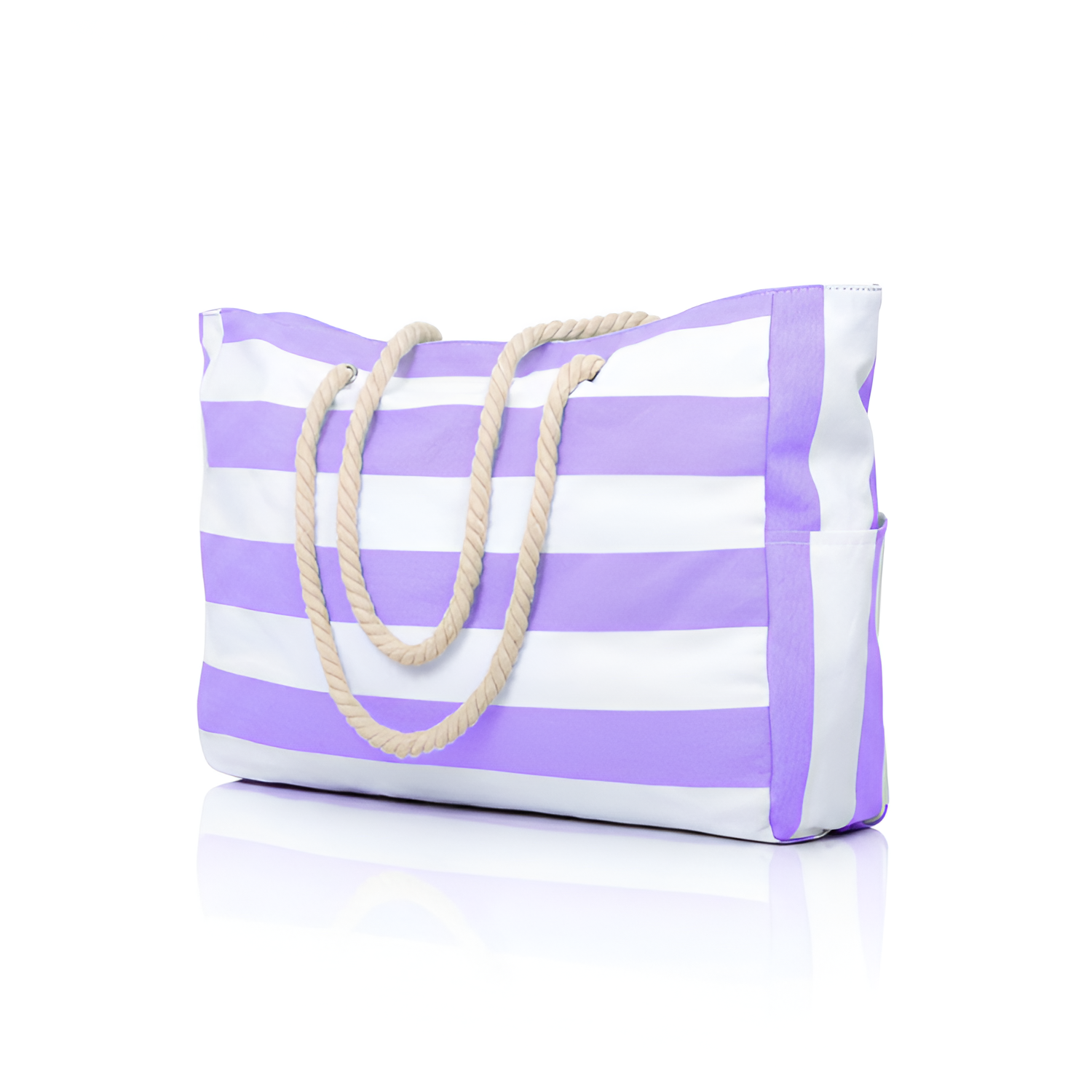 Bolsa de Lona a Rayas para Viaje y Playa - Amplia