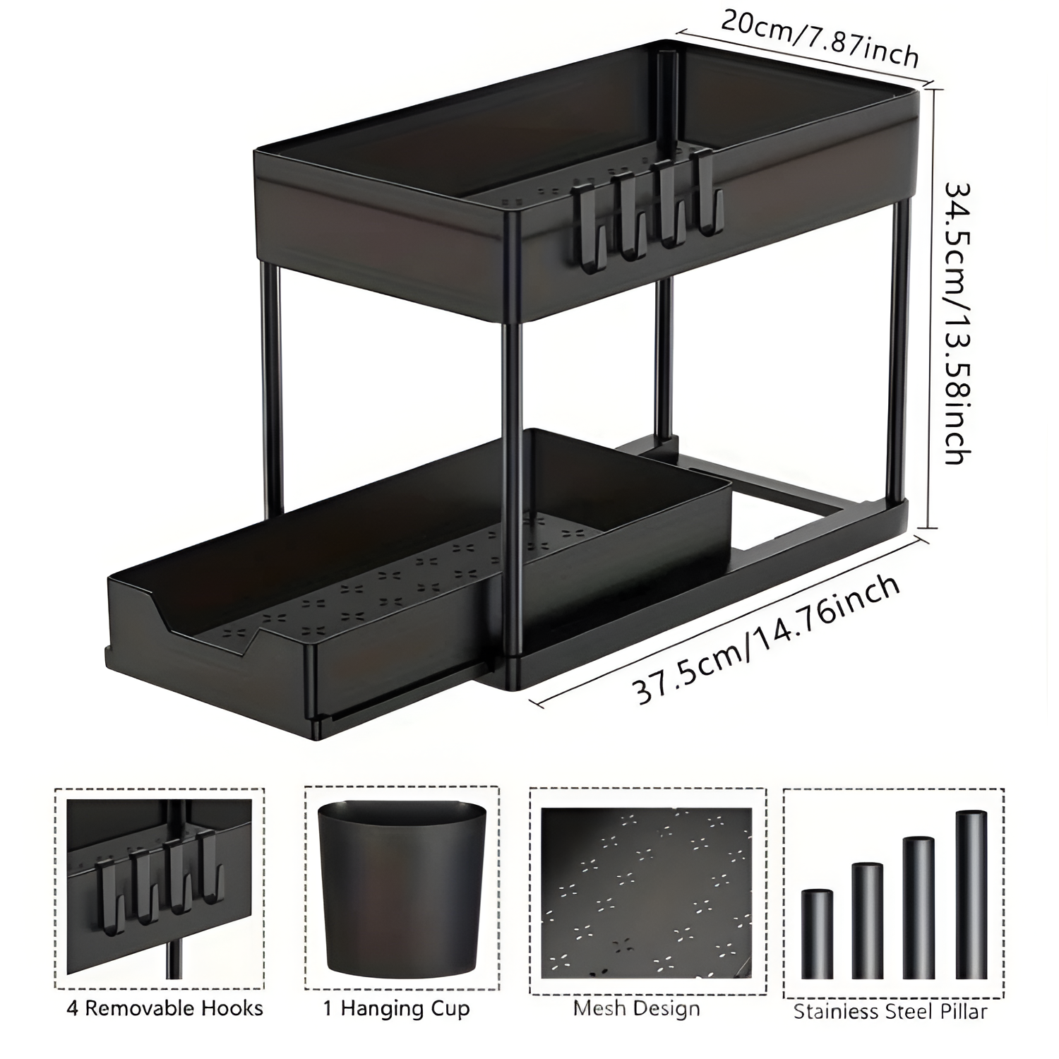 Organizador Minimalista Deslizable - Modular