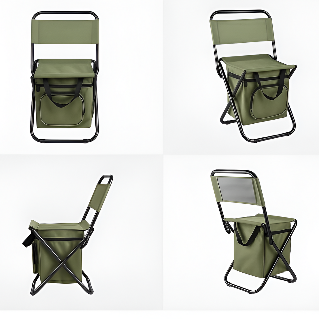 Silla de Camping Plegable con Nevera - Respaldo