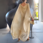 Vestido Largo Holgado Con Estampado Gráfico Para Mujer - Invitado a Una Boda