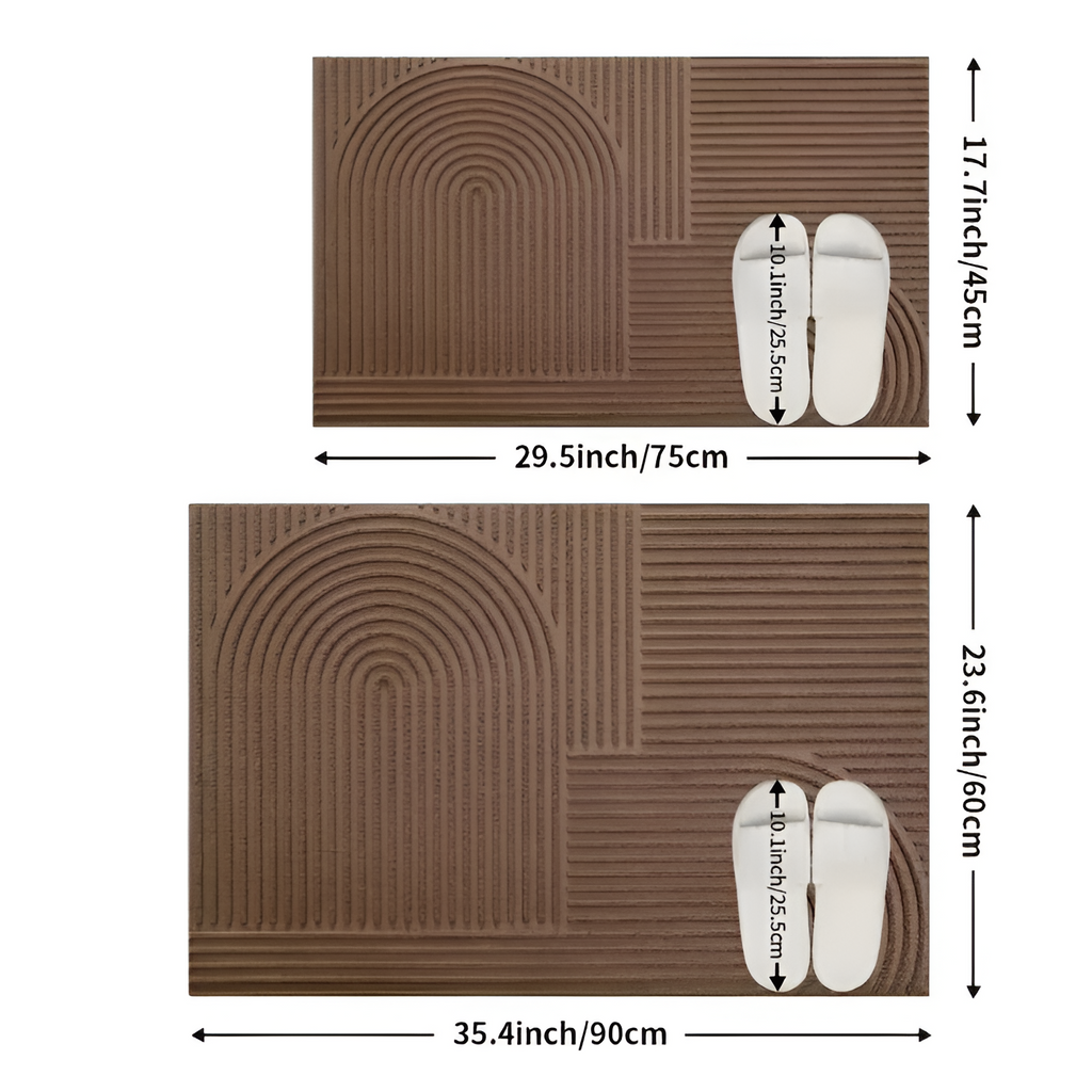 Alfombra de Entrada con Textura Geométrica - Diseño Moderno
