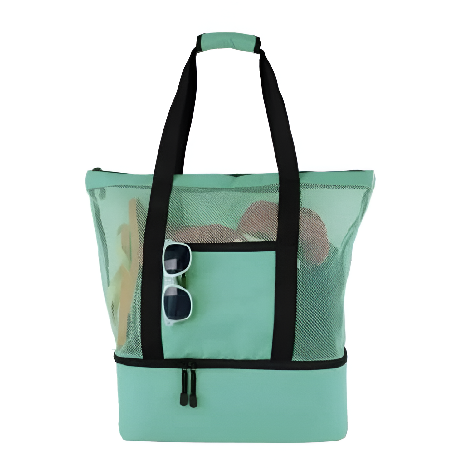 Bolsa de Playa de Malla con Nevera Aislante - Compartimento Doble