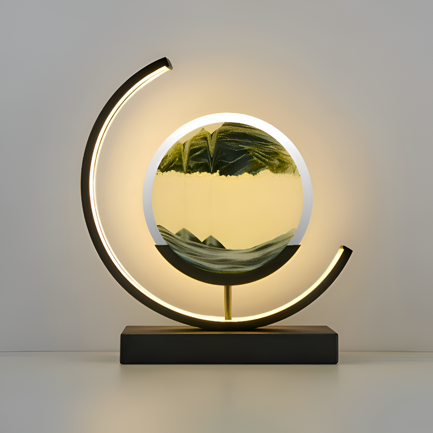 Lámpara Minimalista de Arena en Movimiento - Decorativa